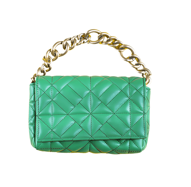 Green Quilted Handbag image
